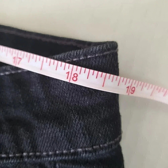 Women's LEVI'S 580 Boot Cut Black Denim Jeans SZ 20 M Plus Size Jewels Pockets - Picture 6 of 8